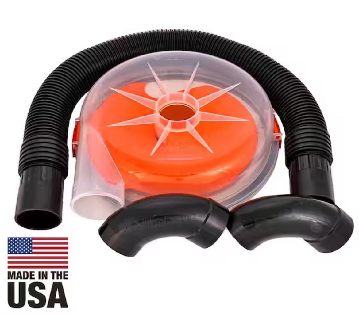 Dustopper PRO High Efficiency Cyclonic Dust Separator, 12 in. Dia with 2.5 in. Hose, 36 in. L with 2 High-Flow Sweep Elbows @tools-984