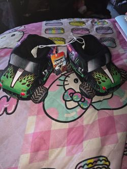 Monster Jam boy slippers