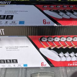 LED Retrofit Recessed Lighting, 6”, 6-pack