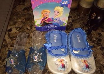 Puzzle elsa play shoes and sleep shoes