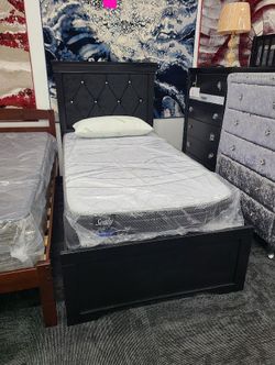 New in box B6918 AMALIA BLACK twin bed frame special