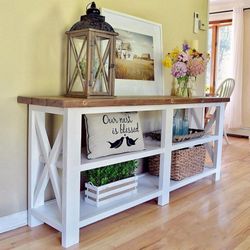 Custom Designed Farmhouse Style Entryway Or Sofa Tables. 