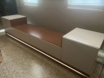 Modern TV Console with LED Base Lighting