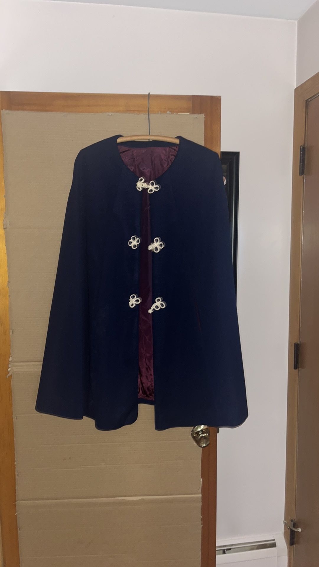 Vintage 1960 ‘s Navy Blue Poncho OS