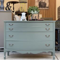 Green Beautiful Dresser, Tv Stand, Buffet, Credenza, Or Coffee Bar 