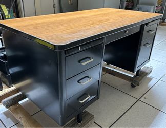 Vintage metal office desk