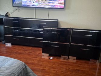 One dresser and two night stands