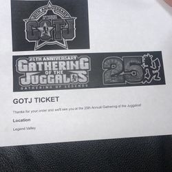 TWO Gathering Of The Juggalo General Admission Tickets
