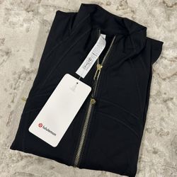 Black Lululemon Define Jacket With Gold Zipper 