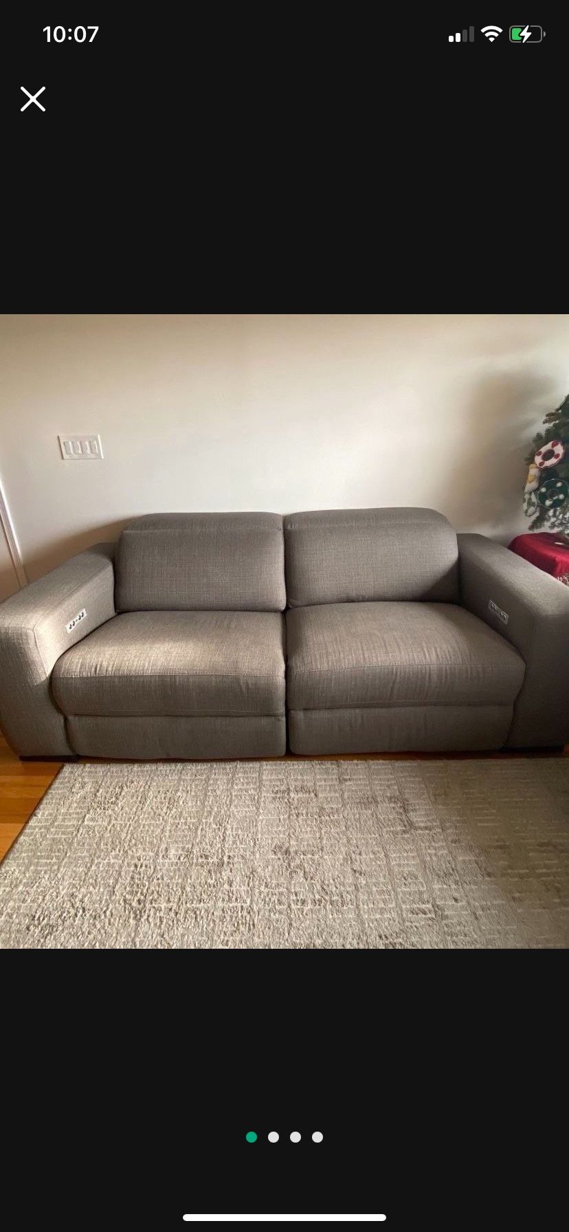 Palisades Collection Gray Reclining Sofa