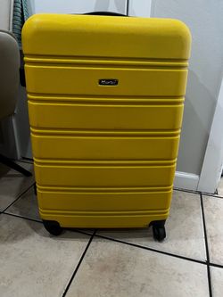 Merax 28" Large Hardside Spinner Suitcase – Bright Yellow Check-In Luggage