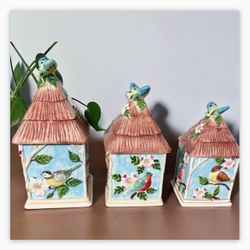 Cracker Barrel Rare Full Kitchen Canister Set