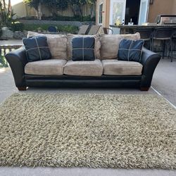 Chocolate brown/  light brown couch