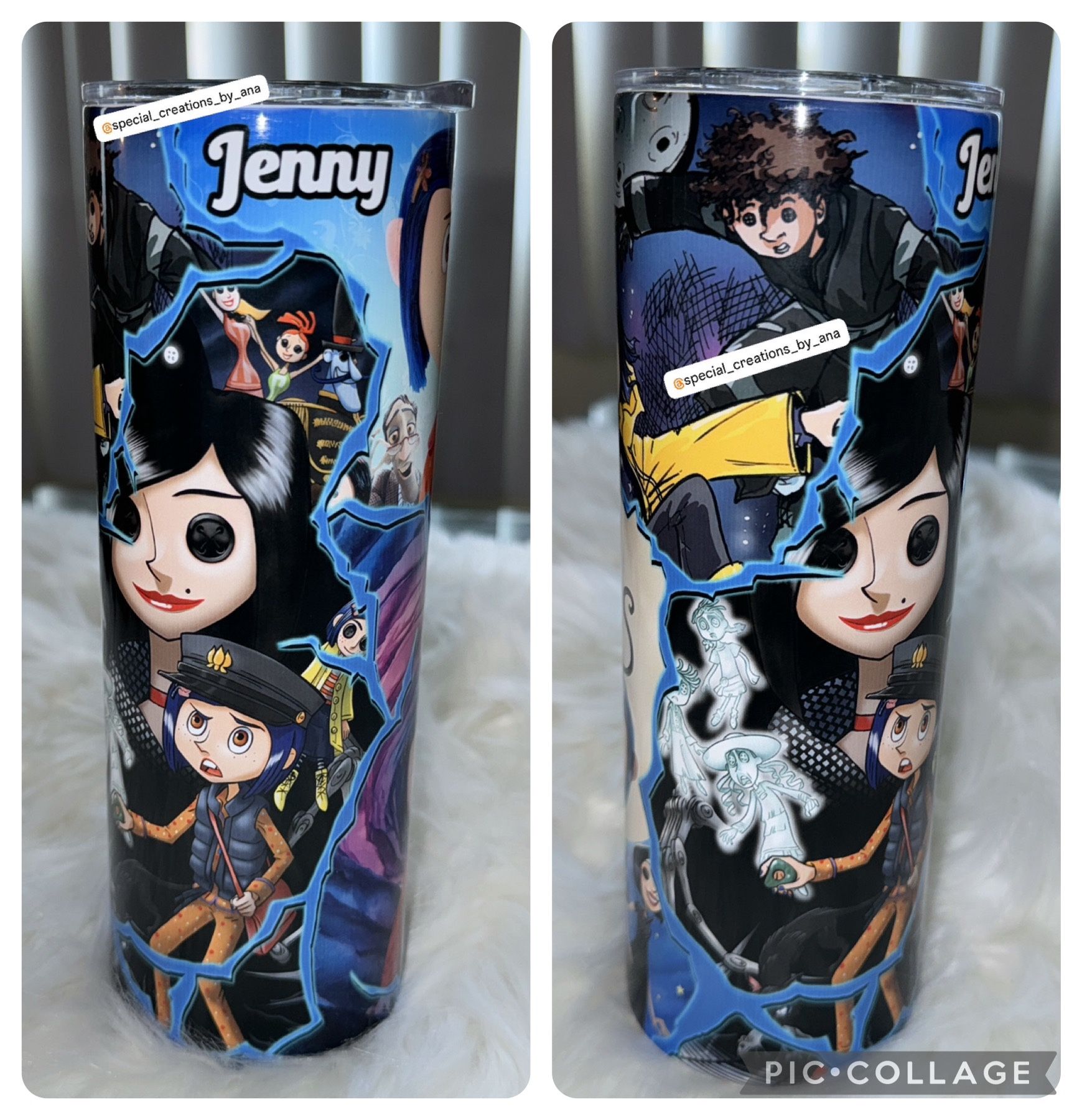 Personalized Halloween Coraline Tumbler Cup ✨ Message me if you want to order your custom tumblers 😊