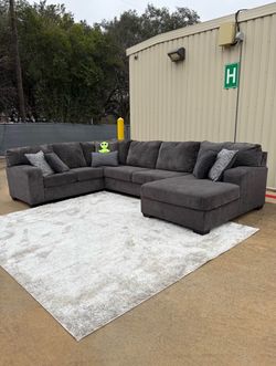 Large Gray Sectional Couch