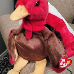 1996 16" Ty Beanie Buddy "Gobbles" the Turkey 