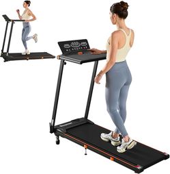 Treadmill with Incline, 3 in 1 Under Desk Treadmill Walking Pad with Removable Desk Workstation 3.5HP Foldable Compact Walking Treadmills for Home Sma
