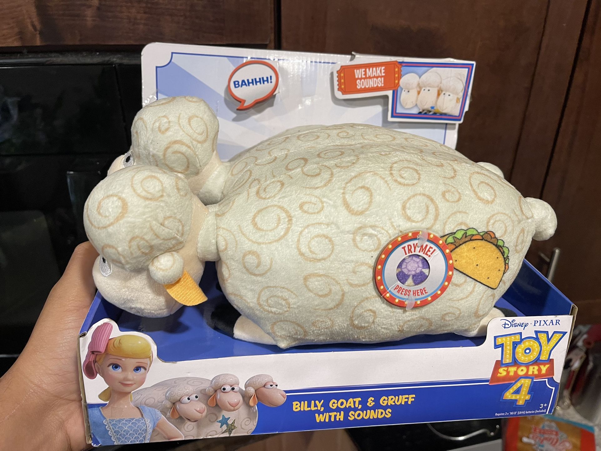 Disney Billy, Goat, and Gruff Plush – Toy Story 4 – Medium – 10''