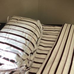 Striped queen bedding