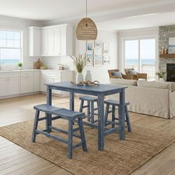 OCEAN BLUE 4-PC TABLE SET 