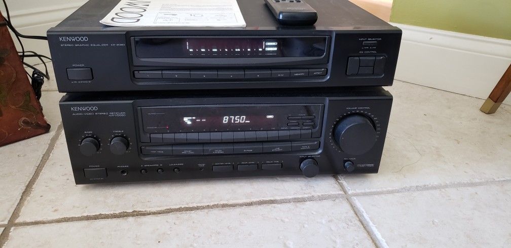 Vintage 90s Kenwood stereo receiver & equalizer