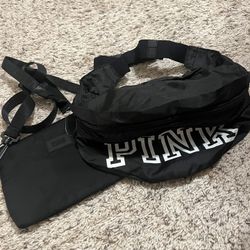 Pink Bag, Eye Cover And Phone Cover