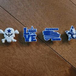 Lot Of 4 Dallas Cowboys Croc Charms 