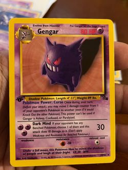 Gengar 20/62 1st Edition Fossil Non Holo LP-NM Rare Pokemon TCG WOTC 1999