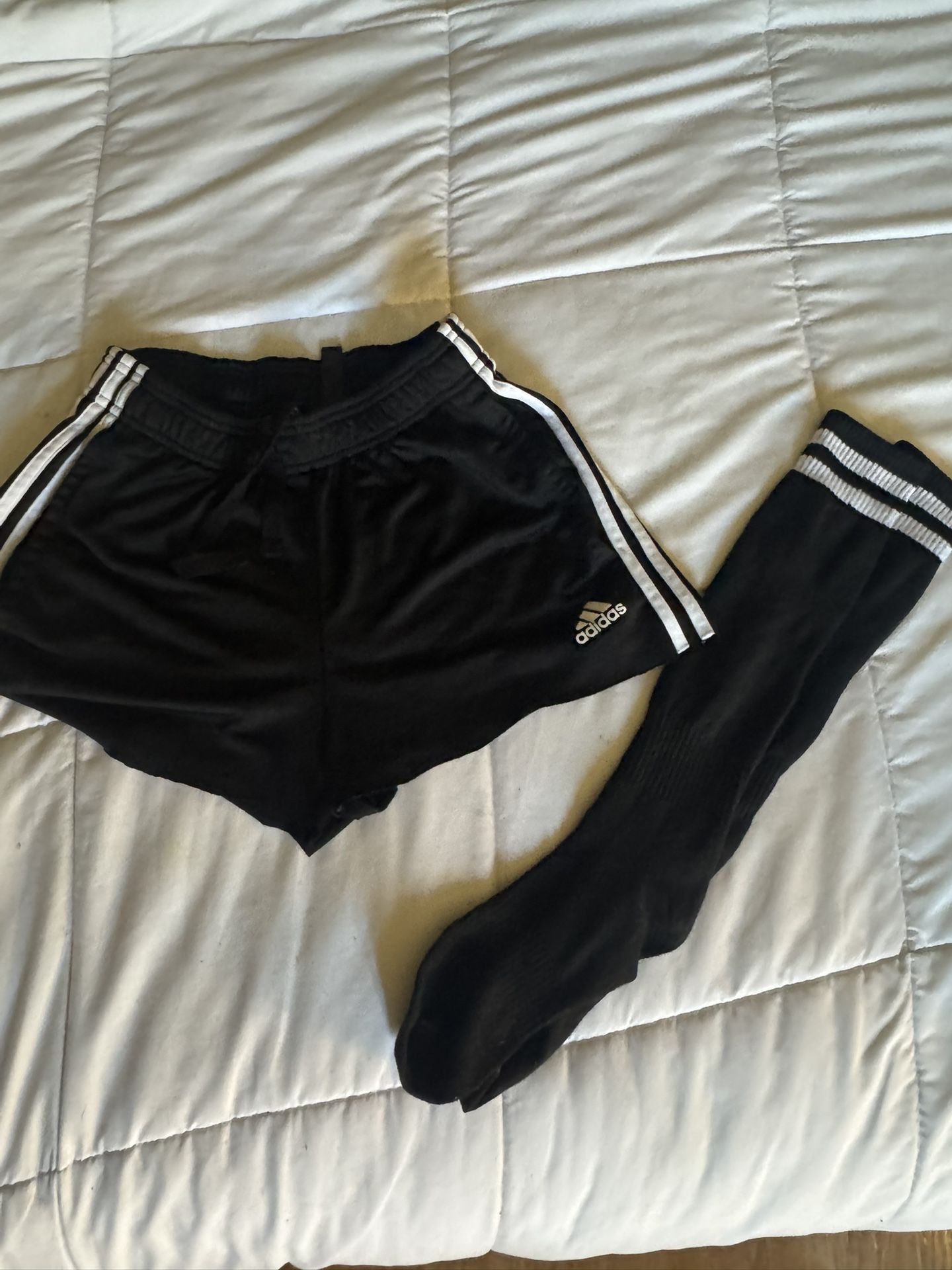 Adidas Shorts Paired W/ Blk Long Socks