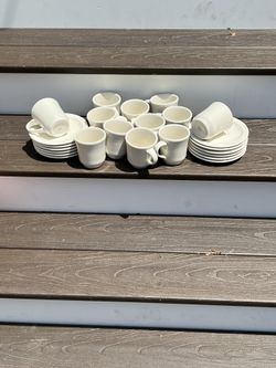 Diner Coffee Cups And Saucers 