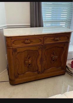 Chestnut Buffet Marble top