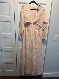 Showpo Cream Maxi Dress