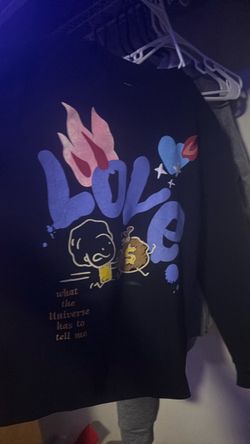 Black Graphic T-Shirt Love Universe