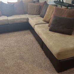 Chocolate Brown Sectional 