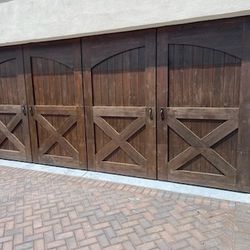 Custom Wood Overlay Premium Garage Door 16x7