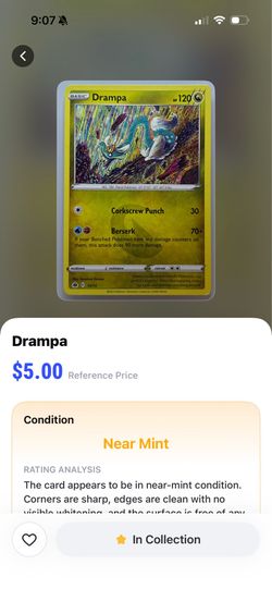 Drampa Pokémon card