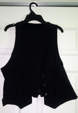 Black Button Up Vest Sz. L/XL $5