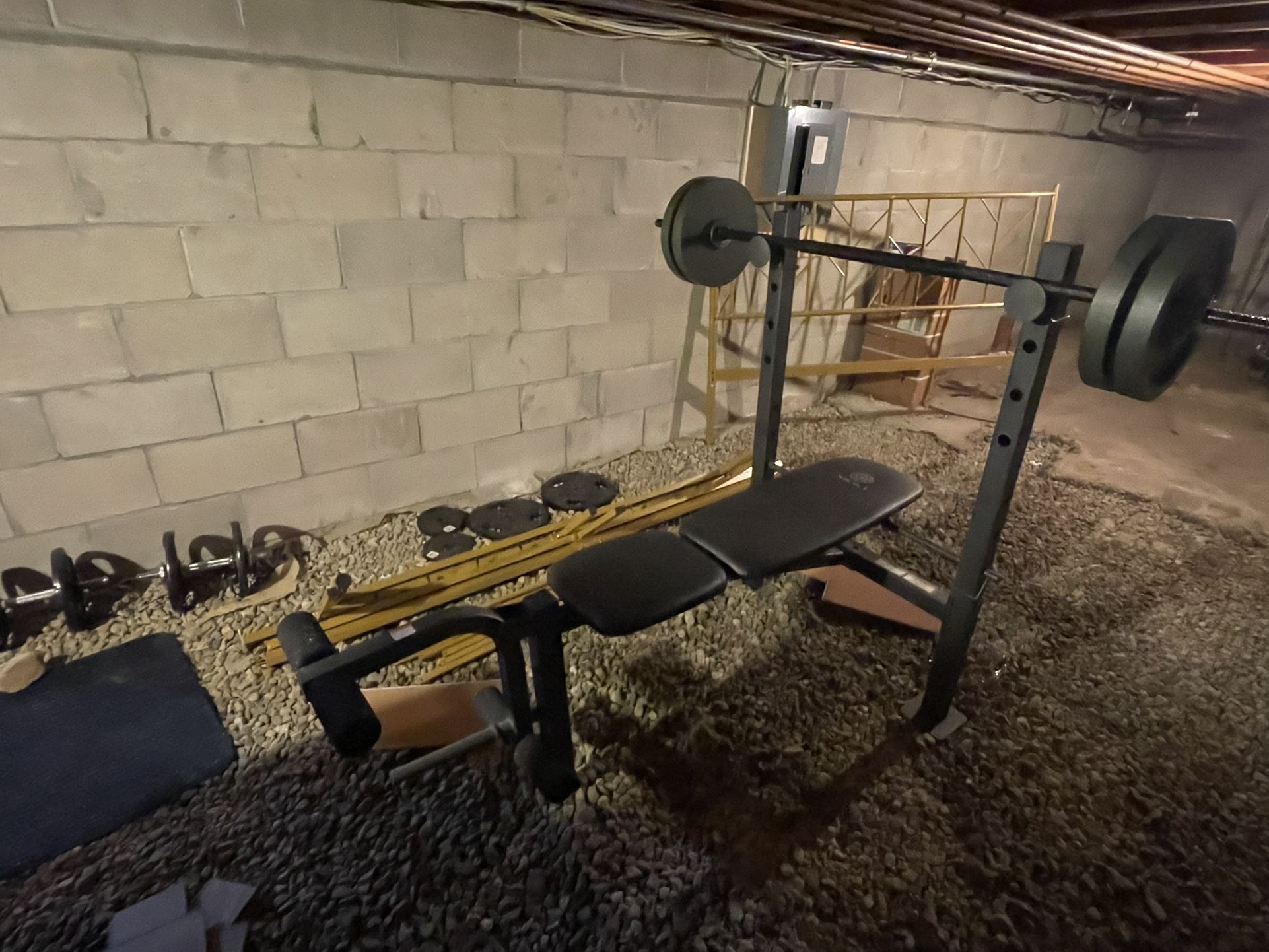 Bench Press W/ 200 Pounds Of Weights