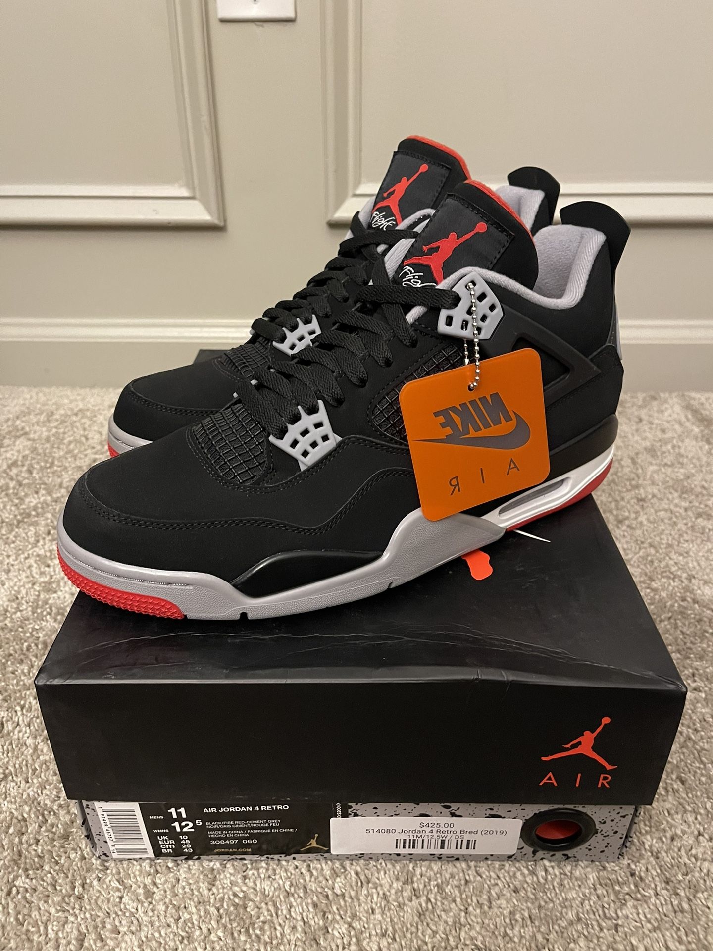 Jordan 4 Bred 2019