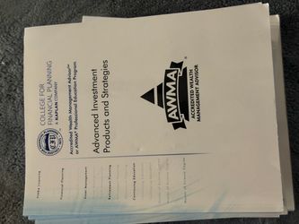 AWMA & CRPC Financial Planning Study Materials – $75