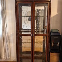 Cherry Oak Curio Cabinet