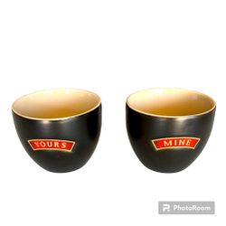 Baileys Irish Cream Yours and Mine Cups Set of 2 Liqueur Ceramic