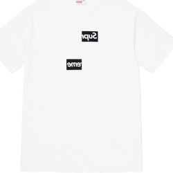 Comme Des Garcons Shirts | Supreme Comme Des Garcons Split Box Logo Tee White