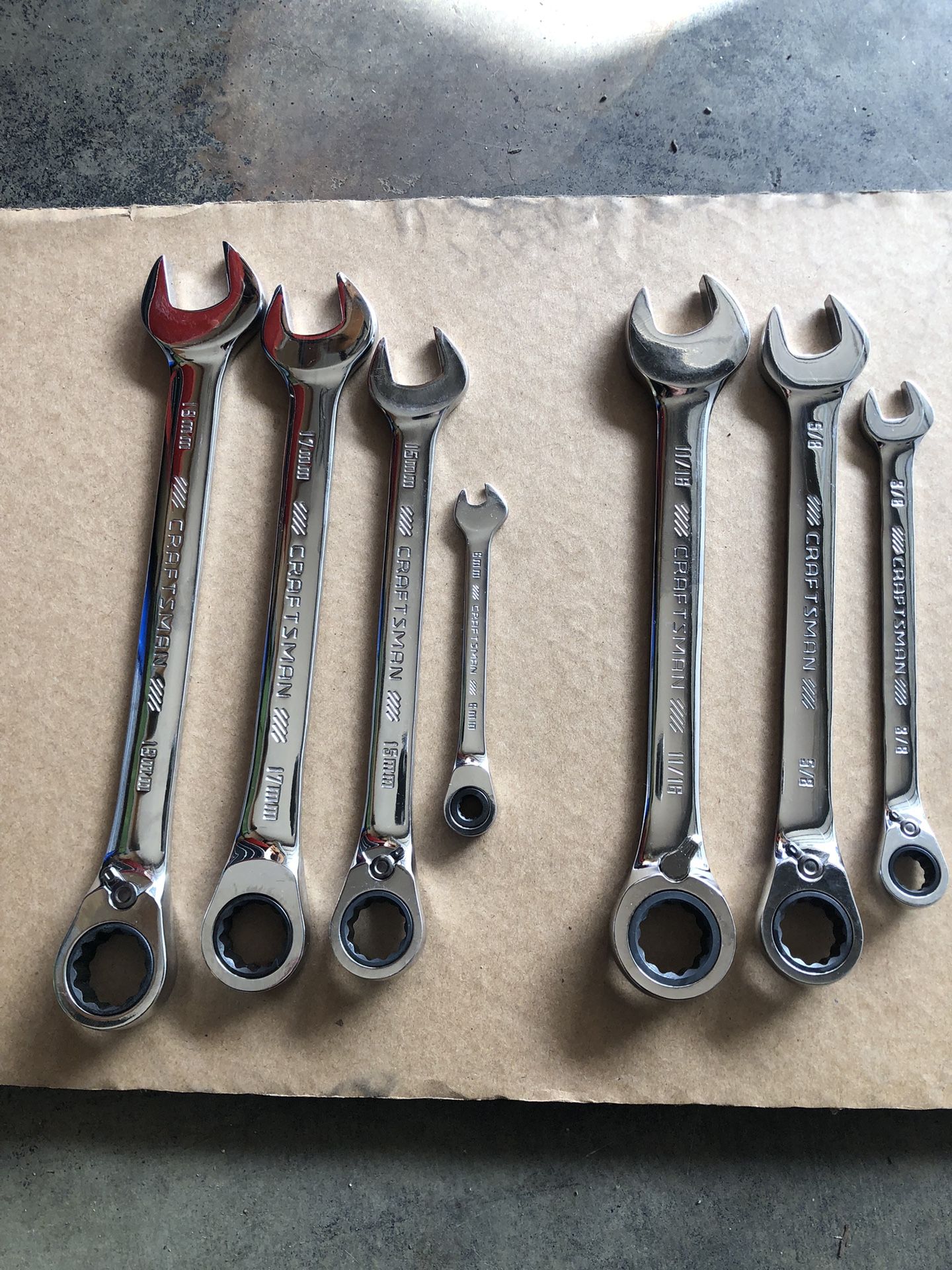 Craftsman Mixed Ratcheting Wrenches 