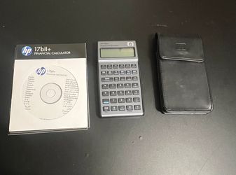 HP 17bII+ Financial Calculator with Case and Manual