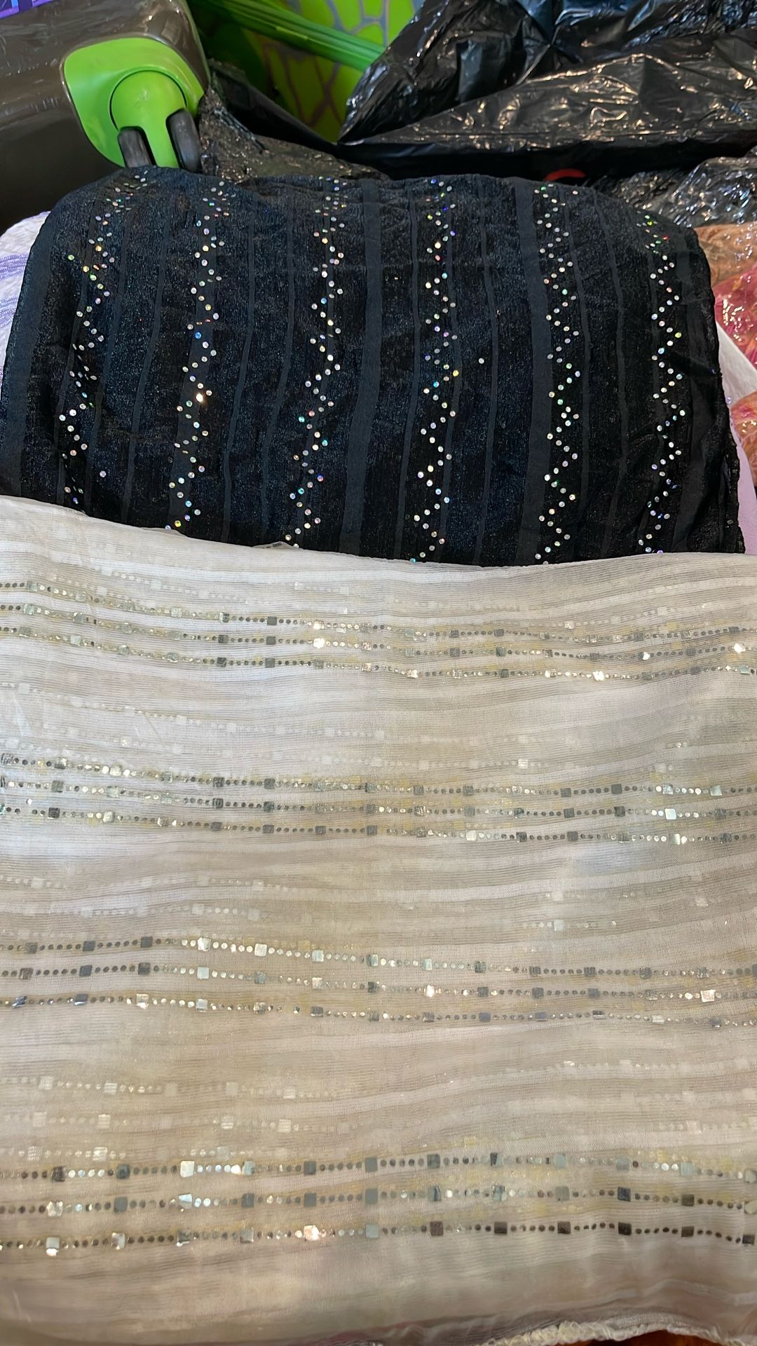 Black And White Scarves