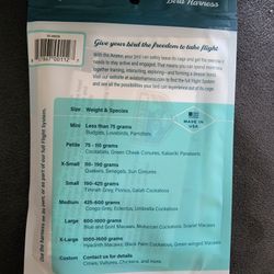 Large Aviator Harness for birds weighing (contact info removed) grams: Lg. Macaws, Cockatoo Leash For Outdoor 