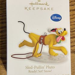 Hallmark 2012 Keepsake Ornament Sled Pullin Pluto Ready! Set! Snow! Disney