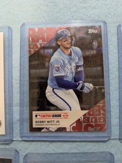Lot Of Eight Bobby Witt Cards Including Cactus League Red Foil.