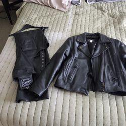 Eagle LEATHER Woman's Jacket And Chaps